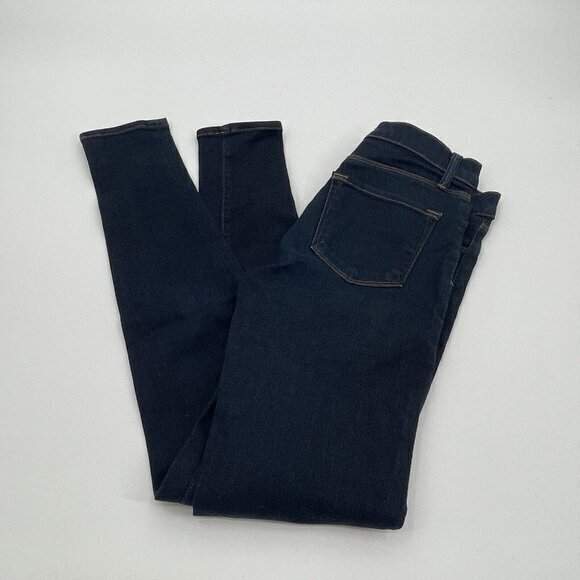 J Brand Womens Jeans 26 High Rise Skinny Denim Dark Blue Casual Stretchy Comfort - Picture 1 of 15